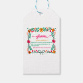 フラワーフレームグラムマ祖母の定義 ギフトタグ (正面)