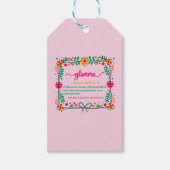 フラワーフレームグラムマ祖母の定義 ギフトタグ (正面)