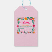 フラワーフレームグラムマ祖母の定義 ギフトタグ (裏面)