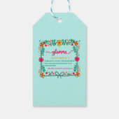 フラワーフレームグラムマ祖母の定義 ギフトタグ (裏面)