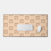 フラワーフレームグラムマ祖母の定義 デスクマット (キーボード&マウス)