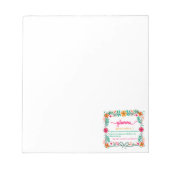 フラワーフレームグラムマ祖母の定義 ノートパッド (正面)