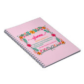 フラワーフレームグラムマ祖母の定義 ノートブック (右側)