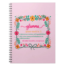 フラワーフレームグラムマ祖母の定義 ノートブック