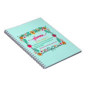 フラワーフレームグラムマ祖母の定義 ノートブック (右側)