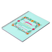 フラワーフレームグラムマ祖母の定義 ノートブック (左側)