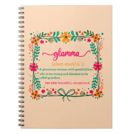 フラワーフレームグラムマ祖母の定義 ノートブック