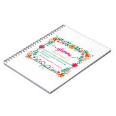 フラワーフレームグラムマ祖母の定義 ノートブック (左側)