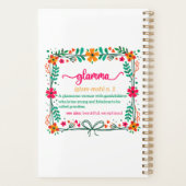 フラワーフレームグラムマ祖母の定義 プランナー手帳 (裏面)