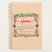 フラワーフレームグラムマ祖母の定義 プランナー手帳 (正面)