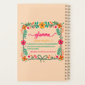 フラワーフレームグラムマ祖母の定義 プランナー手帳 (裏面)