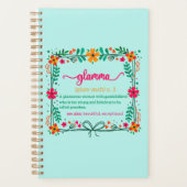 フラワーフレームグラムマ祖母の定義 プランナー手帳 (正面)