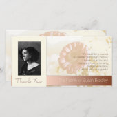 フラワーフレームフォト悔やみや弔慰ありがとうP サンキューカード (正面/裏面)