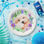 フラワーフレーム内の写真紙プレート ペーパープレート (パーティー)