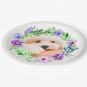 フラワーフレーム内の写真紙プレート ペーパープレート (アングル)