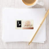 フラワーフレーム写真家族ありがとうラベル ラベル (インサイチュ)