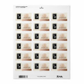 フラワーフレーム写真家族ありがとうラベル ラベル (フルシート)