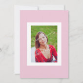 フラワーフレーム50誕生日写真パーティー 招待状 (裏面)