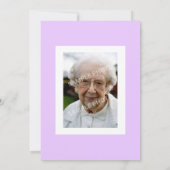 フラワーフレーム70誕生日写真パーティー 招待状 (裏面)