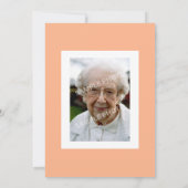 フラワーフレーム80誕生日写真パーティー 招待状 (裏面)