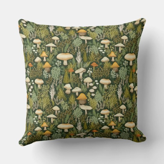 フラワーフローラキノコ自然ラブ装飾用クッション クッション (裏面)