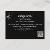 *~*フラワーフローラシルバーロゴQRフォト金ゴールド 名刺 (裏面)