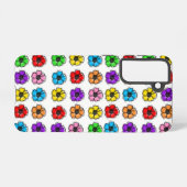 フラワーフローラドードルラインアートウォーターカラー抽象芸術 SAMSUNG GALAXYケース (裏面横)