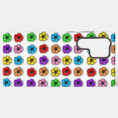 フラワーフローラドードルラインアートウォーターカラー抽象芸術 SAMSUNG GALAXYケース (裏面横)