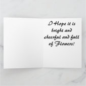 フラワーフローラボタニックプルメリアビッグ誕生日カード カード (内部)