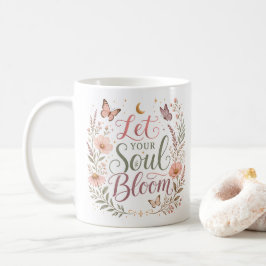 フラワーフローラルワイルドフラワーあなたの魂が開花します コーヒーマグカップ