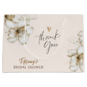 フラワーブライダルシャワーのお礼バッグ ラージペーパーバッグ (正面)