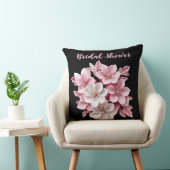 フラワーブライダルシャワーのスロー枕 - エレガントウェディング クッション (椅子)