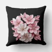 フラワーブライダルシャワーのスロー枕 - エレガントウェディング クッション (裏面)