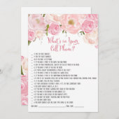 フラワーブライダルシャワーの携帯電話ゲーム (正面/裏面)