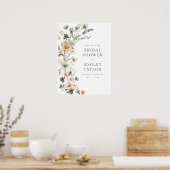 フラワーブライダルシャワーウェルカムサイン ポスター (キッチン)