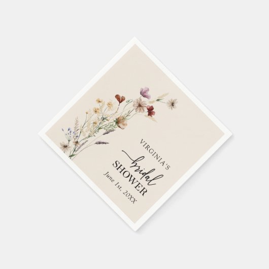 フラワーブライダルシャワーナプキン スタンダードカクテルナプキン (角)
