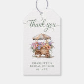 フラワーブライダルシャワーボタニカルサンクス ギフトタグ (正面)