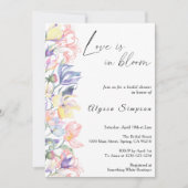 フラワーブライダルシャワー お花が咲く愛 招待状 (正面)