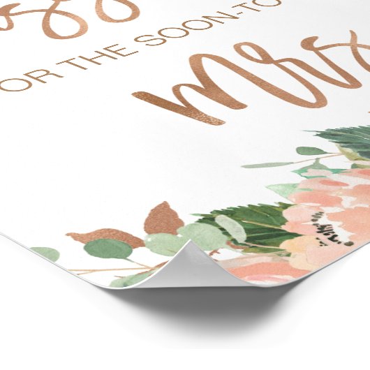 フラワーブライダルシャワー キスの数を当ててみて ポスター (角)