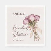 フラワーブライダルシャワー スタンダードランチョンナプキン (正面)