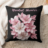 フラワーブライダルシャワー・スロークッション - エレガントなウェディング クッション (ブランケット)