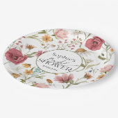 フラワーブライダルシャワー ペーパープレート (アングル)