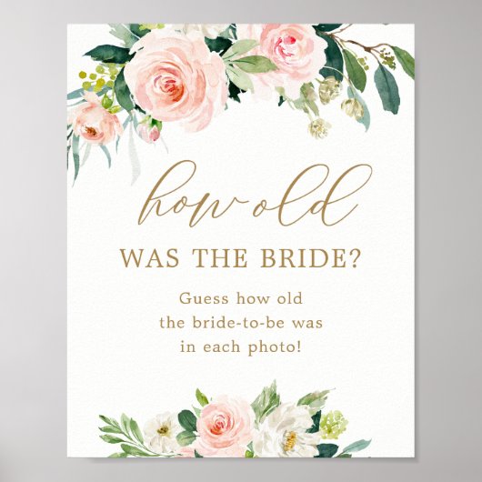 フラワーブライダルシャワー　花嫁の年齢は？ゲーム ポスター (正面)