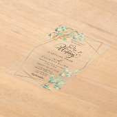 フラワーブライダル アクリル招待状 (レイダウン)