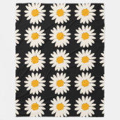 フラワーブラック60x80フリースブランケット フリースブランケット (正面)