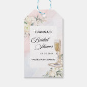 フラワーブランシュとバブルブラidalシャワー ギフトタグ (正面)