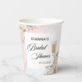 フラワーブランシュとバブルリーなブライダルシャワー 紙コップ (正面)