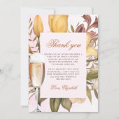 フラワーブランチとバブル ブライズシャワー サンキューカード (正面)