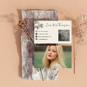 フラワーブランチ黒ソーシャルメディア写真&ロゴ 名刺