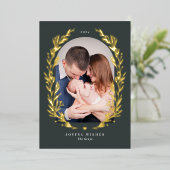 フラワーブリス リアルフォイル クリスマス ホリデー カード (立ち正面)